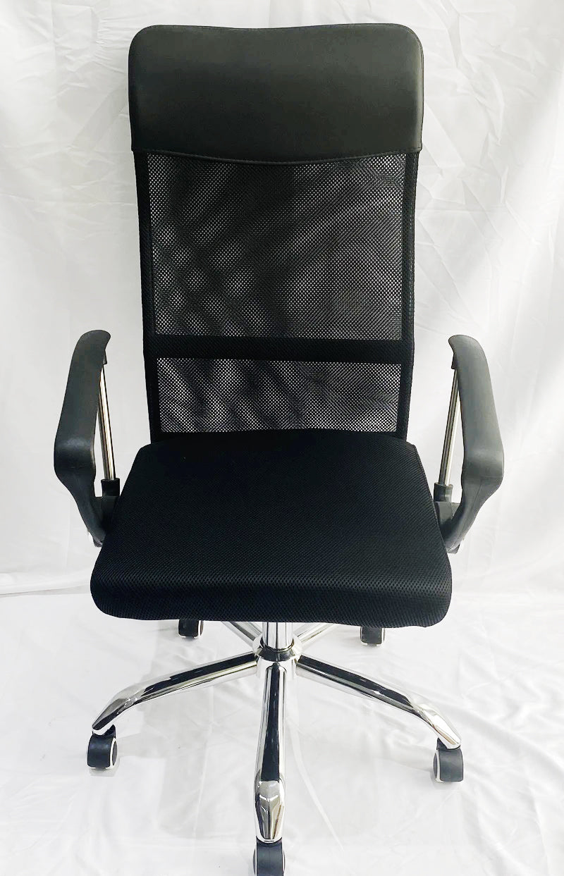 High Back Super Mesh Office Chair with Black Fabric Seat , #FF-0024-14 -  H2O Furniture