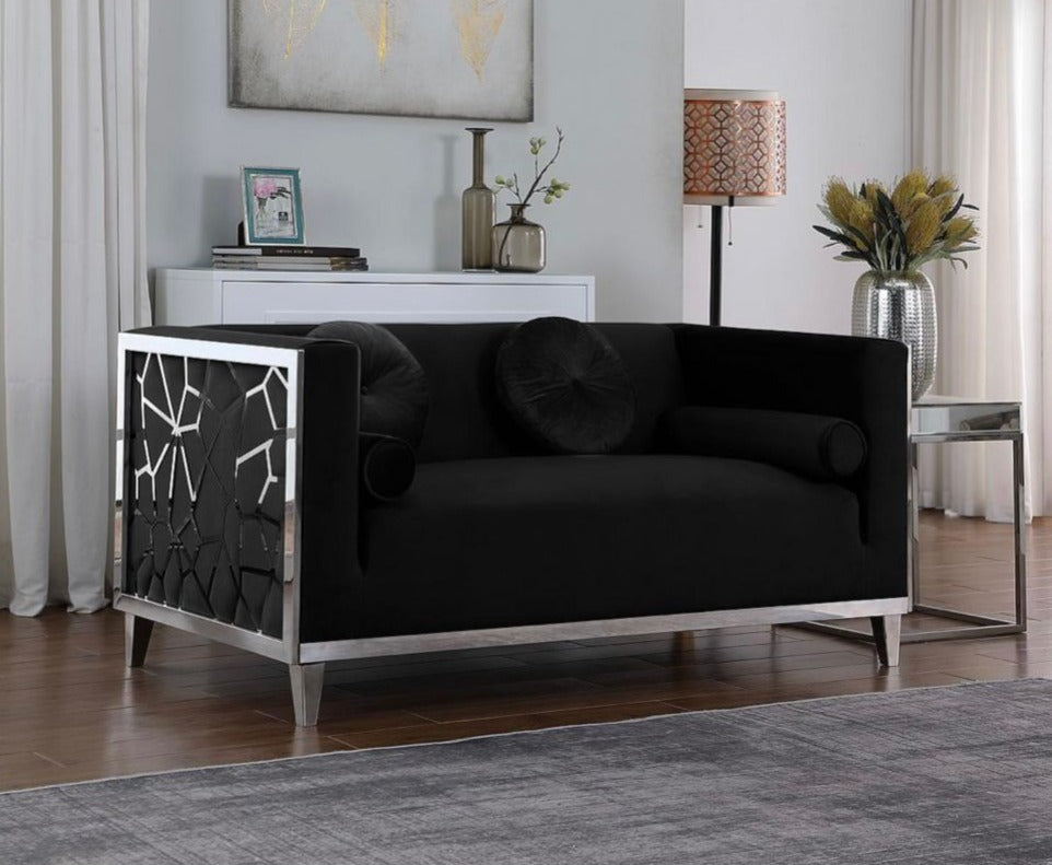 Darlene Velvet Sofa Set Media by Ramsun Furniture ramsun.ca 