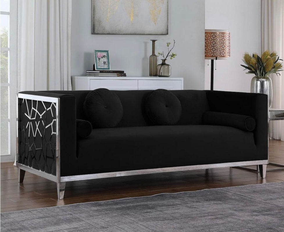 Darlene Velvet Sofa Set Media by Ramsun Furniture ramsun.ca 